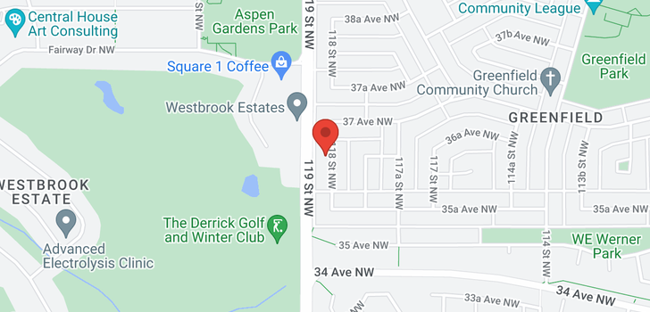 map of 3612 118 ST NW